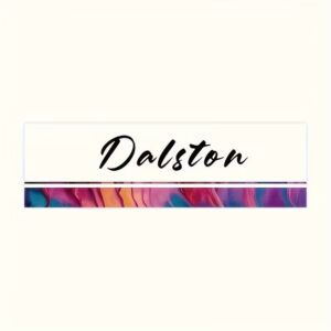 Custom Colorful Fluid Abstract Art Acrylic Desk Name Plate
