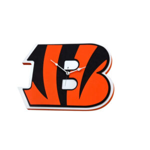 Cincinnati Bengals Football Team Logo Home Decorative Wall Clock for Fans and Sports Room Decor