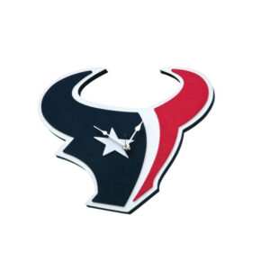 Unique Houston Texans Football Team Logo Home Decorative Wall Clock for Fans and Sports Room Decor