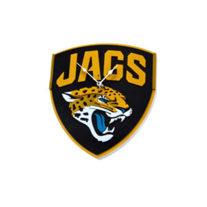 Unique Jacksonville Jaguars Football Shield Logo Home Decorative Wall Clock for Fans and Sports Room Decor