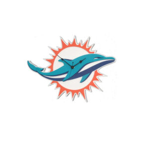 Unique Miami Dolphins Football Team Logo Home Decorative Wall Clock for Fans and Sports Room Decor