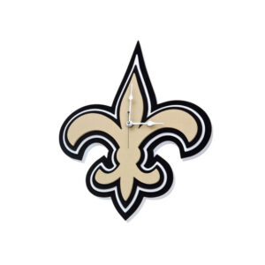 New Orleans Saints Football Fleur De Lis Logo Home Decorative Wall Clock for Fans and Sports Room Decor