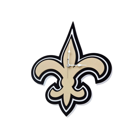 New Orleans Saints Football Fleur De Lis Logo Home Decorative Wall Clock for Fans and Sports Room Decor 2 New Orleans Saints Football Fleur De Lis Logo Home Decorative Wall Clock for Fans and Sports Room Decor