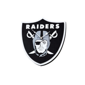 Unique Las Vegas Raiders Football Shield Logo Home Decorative Wall Clock for Fans and Sports Room Decor