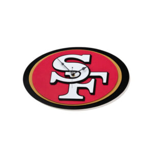 Unique San Francisco 49ers Football Oval Logo Home Decorative Wall Clock for Fans and Sports Room Decor