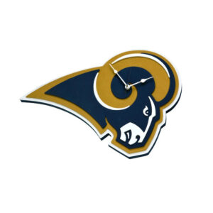 Unique Los Angeles Rams Football Team Logo Home Decorative Wall Clock for Fans and Sports Room Decor