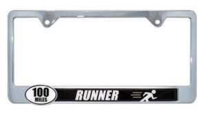 Ultra Marathon 100 Miles Runner 2026 License Plate Frame
