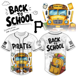 Custom Name And Number Pittsburgh Pirates 2026 Back To School Baseball Jersey for Baseball Fans