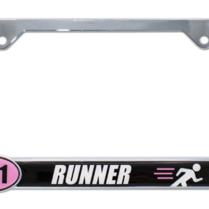 13.1 Half Marathon Runner Pink 2026 License Plate Frame