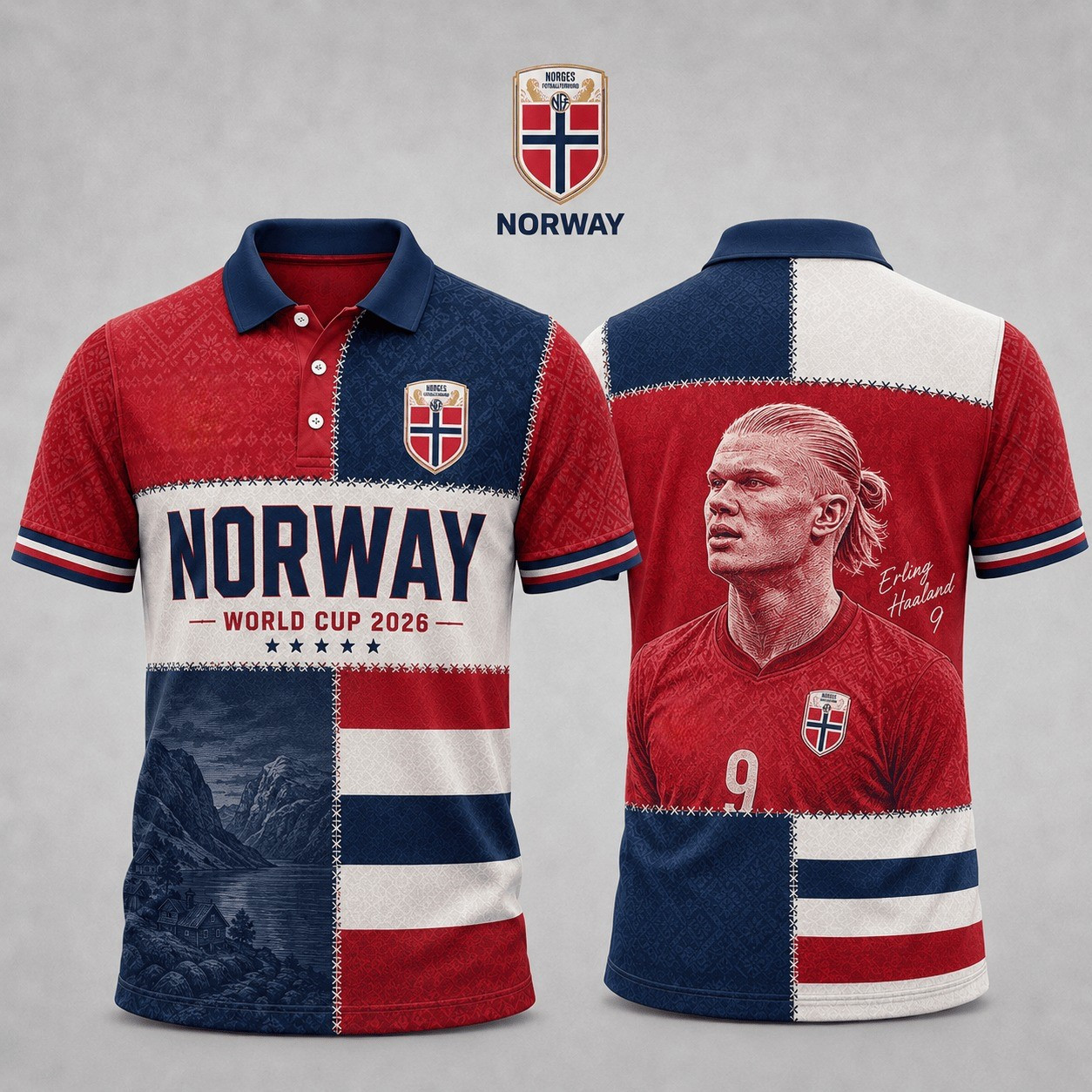 Unisex Erling Haaland Norway Global Soccer Event 2026 Polo Shirt for Soccer Fans 1 Unisex Erling Haaland Norway Global Soccer Event 2026 Polo Shirt for Soccer Fans
