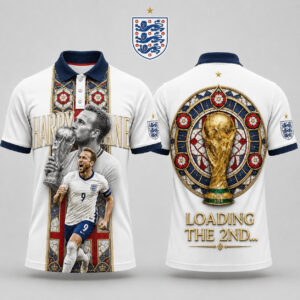 Unisex Harry Kane England Global Soccer Event 2026 Polo Shirt for Soccer Fans