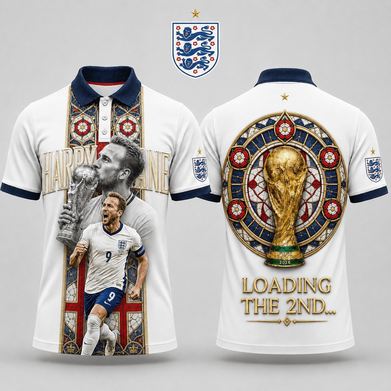 Unisex Harry Kane England Global Soccer Event 2026 Polo Shirt for Soccer Fans 1 Unisex Harry Kane England Global Soccer Event 2026 Polo Shirt for Soccer Fans