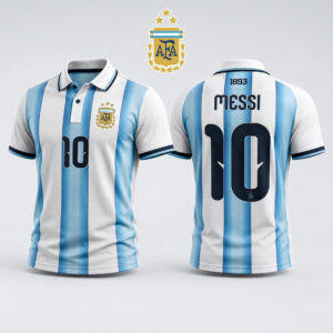 Unisex Lionel Messi Argentina Global Soccer Event 2026 Polo Shirt for Soccer Fans
