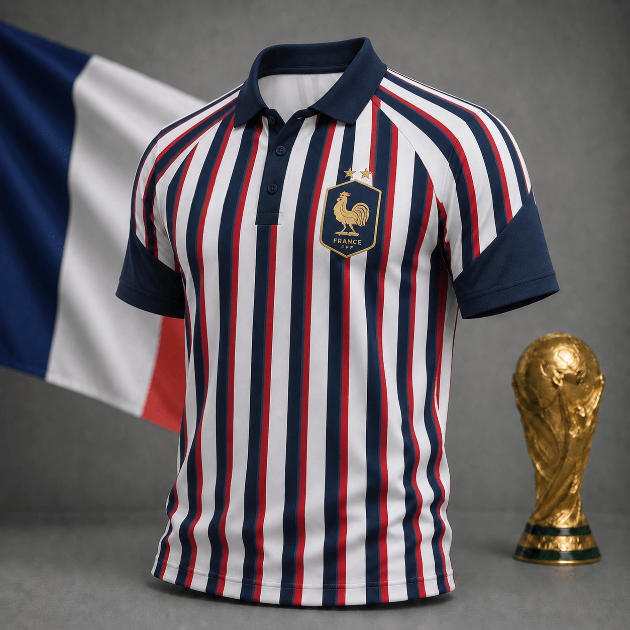 Unisex France Soccer Team Global Soccer Event 2026 Polo Shirt for Soccer Fans 1 Unisex France Soccer Team Global Soccer Event 2026 Polo Shirt for Soccer Fans