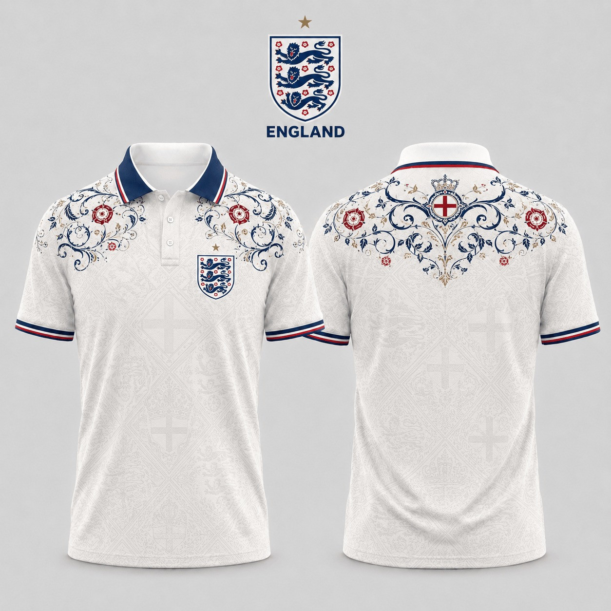 Unisex England Soccer Team Global Soccer Event 2026 Polo Shirt for Soccer Fans 1 Unisex England Soccer Team Global Soccer Event 2026 Polo Shirt for Soccer Fans