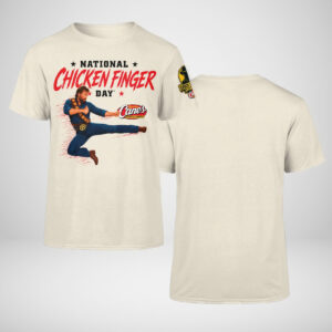 Unisex Chuck Norris x Raising Cane’s National Chicken Finger Day Graphic Shirt for Food Lovers and Chuck Norris Fans