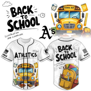 Custom Name And Number Athletics 2026 Back To School Baseball Jersey for Baseball Fans