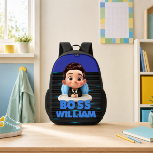 Custom Printed Boss-in-Training Backpack for Students with Personalized Name