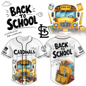 Custom Name And Number St. Louis Cardinals 2026 Back To School Baseball Jersey for Baseball Fans