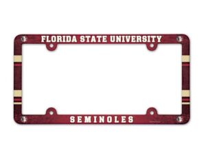 Florida State Seminoles Full Color 2026 License Plate Frame Frame for College Sports Fans