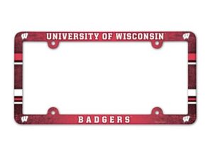 Wisconsin Badgers Full Color 2026 License Plate Frame Frame for College Sports Fans