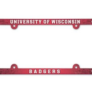 Wisconsin Badgers Full Color 2026 License Plate Frame Frame for College Sports Fans