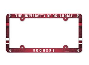 Oklahoma Sooners Full Color 2026 License Plate Frame Frame for College Sports Fans