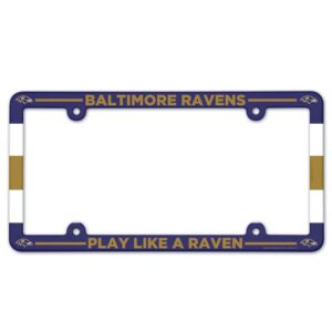 Baltimore Ravens Full Color 2026 License Plate Frame Frame for Football Fans