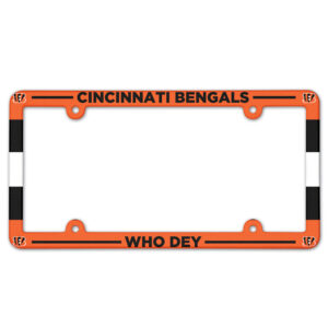 Cincinnati Bengals Full Color 2026 License Plate Frame Frame for Football Fans