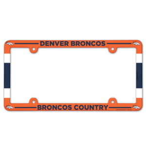 Denver Broncos Full Color 2026 License Plate Frame Frame for Football Fans