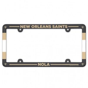 New Orleans Saints Full Color 2026 License Plate Frame Frame for Football Fans