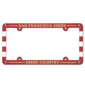 San Francisco 49ers Full Color 2026 License Plate Frame Frame for Football Fans