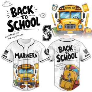 Custom Name And Number Seattle Mariners 2026 Back To School Baseball Jersey for Baseball Fans