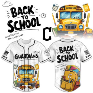 Custom Name And Number Cleveland Guardians 2026 Back To School Baseball Jersey for Baseball Fans