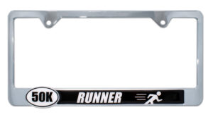 Ultra Marathon 50K Runner 2026 License Plate Frame
