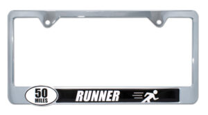 Ultra Marathon 50 Miles Runner 2026 License Plate Frame
