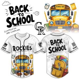 Custom Name And Number Colorado Rockies 2026 Back To School Baseball Jersey for Baseball Fans