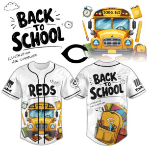 Custom Name And Number Cincinnati Reds 2026 Back To School Baseball Jersey for Baseball Fans