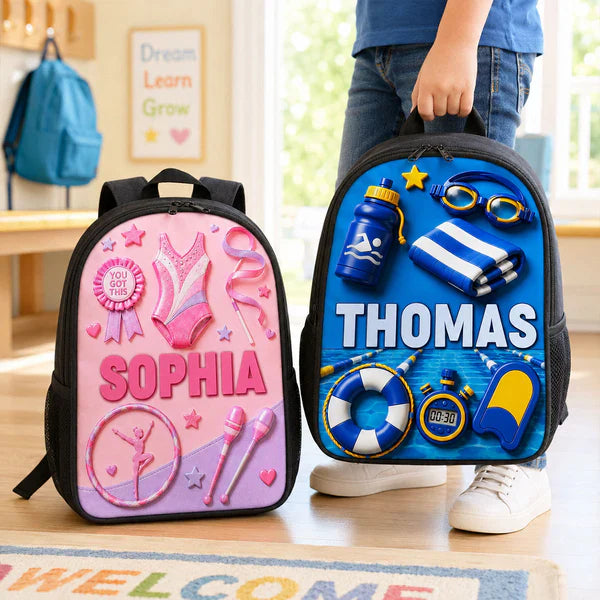 Custom Printed Sports Design Backpack for Students and Athletes with Personalized Name 3 Custom Printed Sports Design Backpack for Students and Athletes with Personalized Name - Image 3