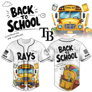 Custom Name And Number Tampa Bay Rays 2026 Back To School Baseball Jersey for Baseball Fans