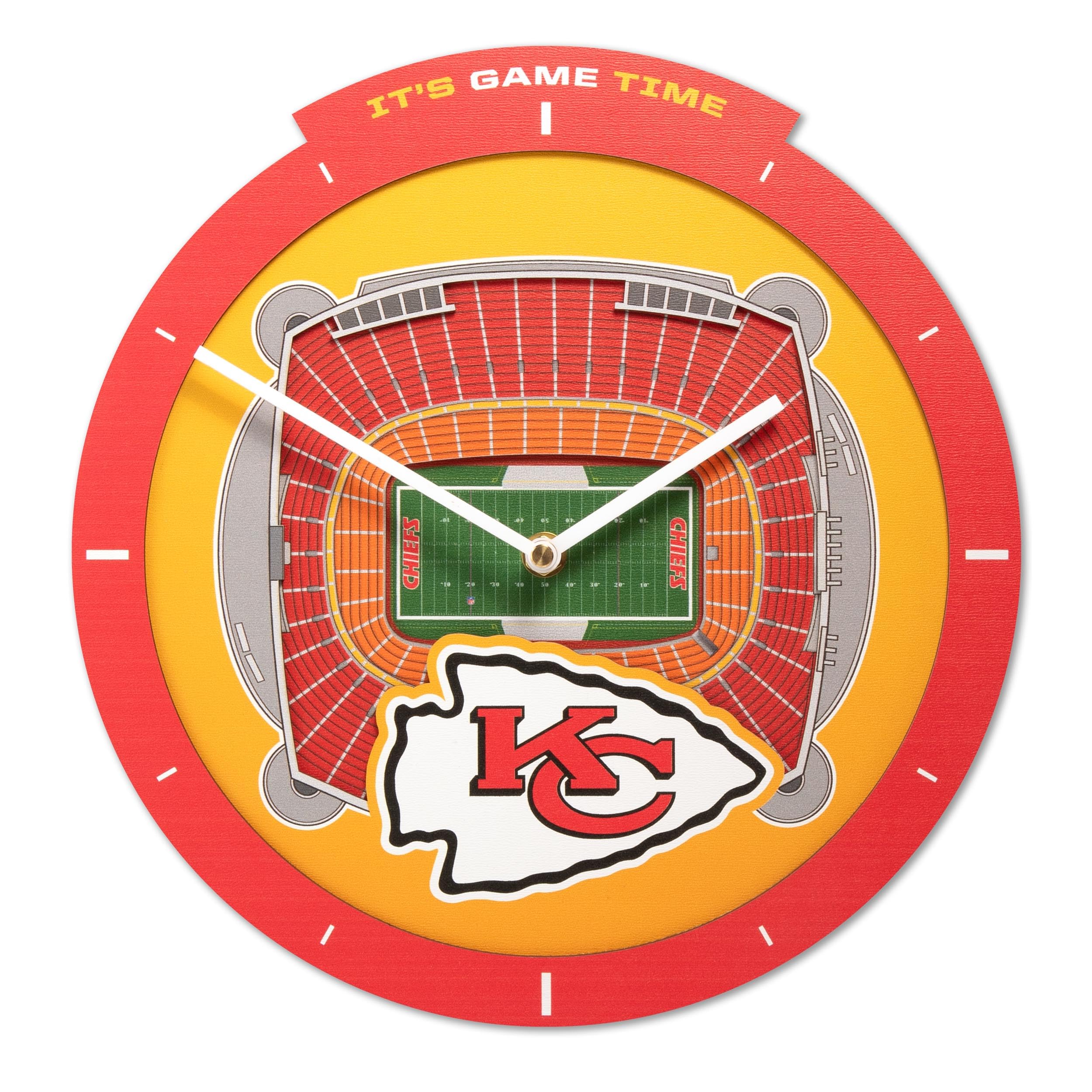 Unique Kansas City Chiefs Stadium View Clock