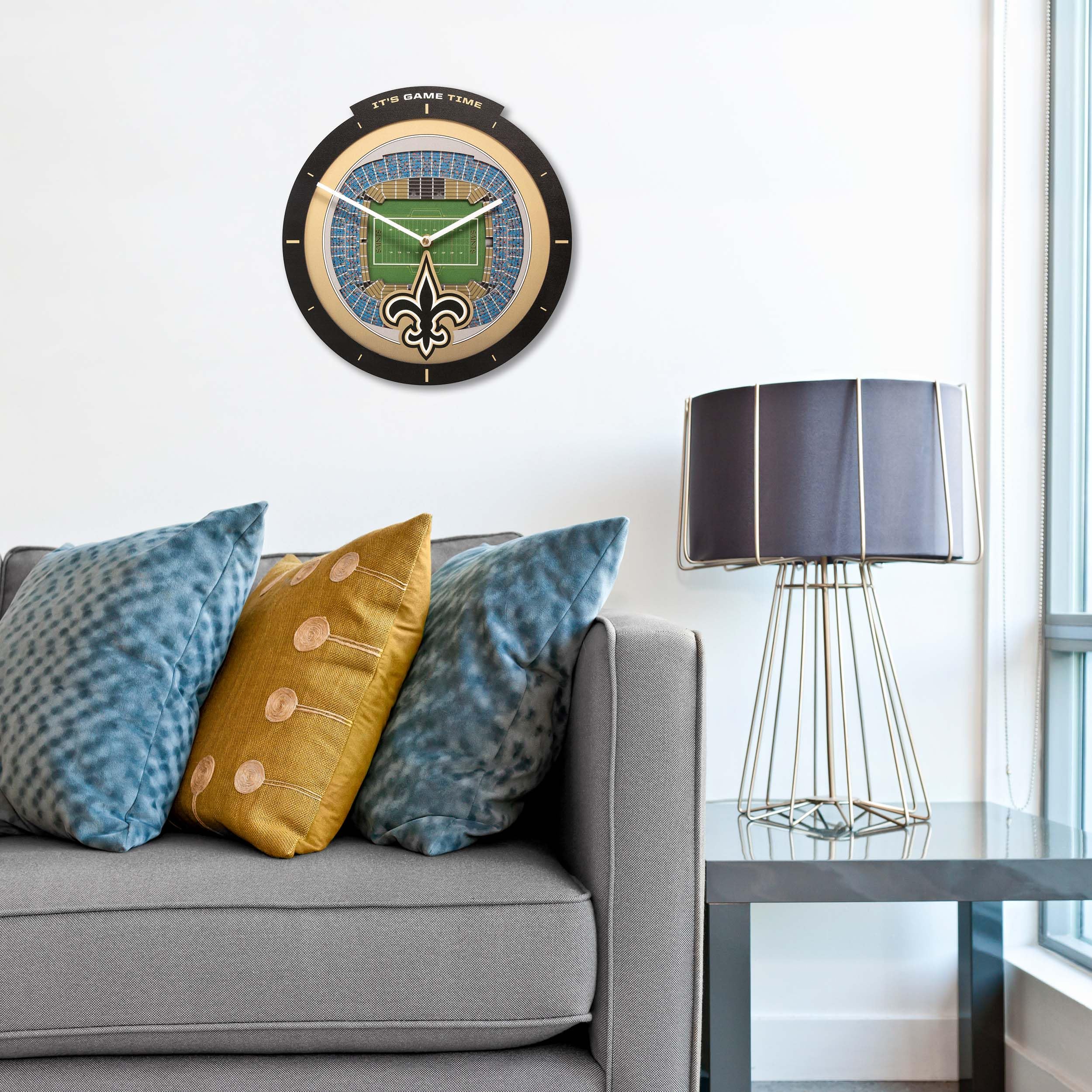 New Orleans Saints Stadium View Clock 2 New Orleans Saints Stadium View Clock - Image 2
