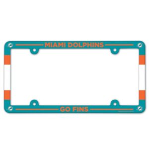 Miami Dolphins Full Color 2026 License Plate Frame Frame for Football Fans