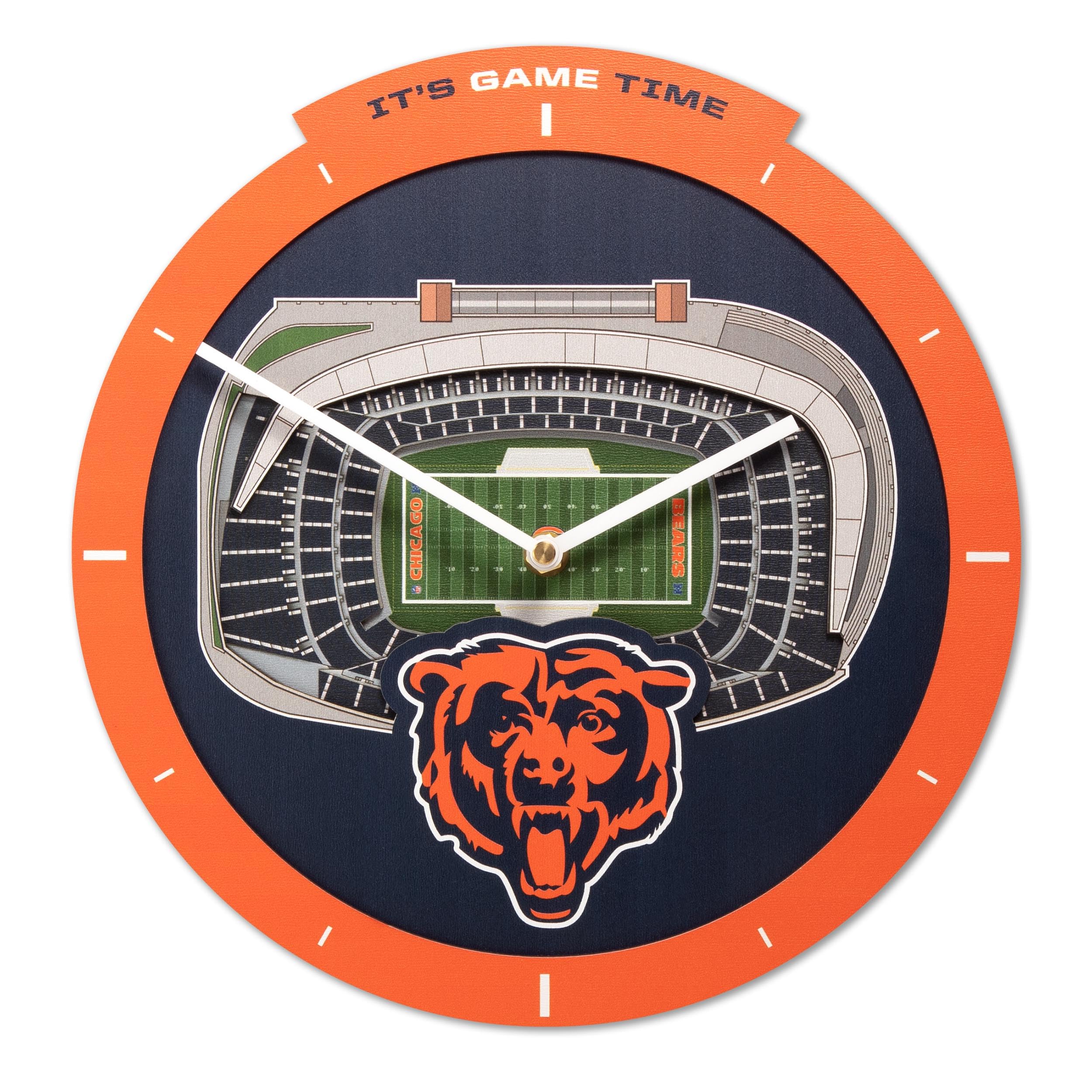 Unique Chicago Bears Stadium View Clock