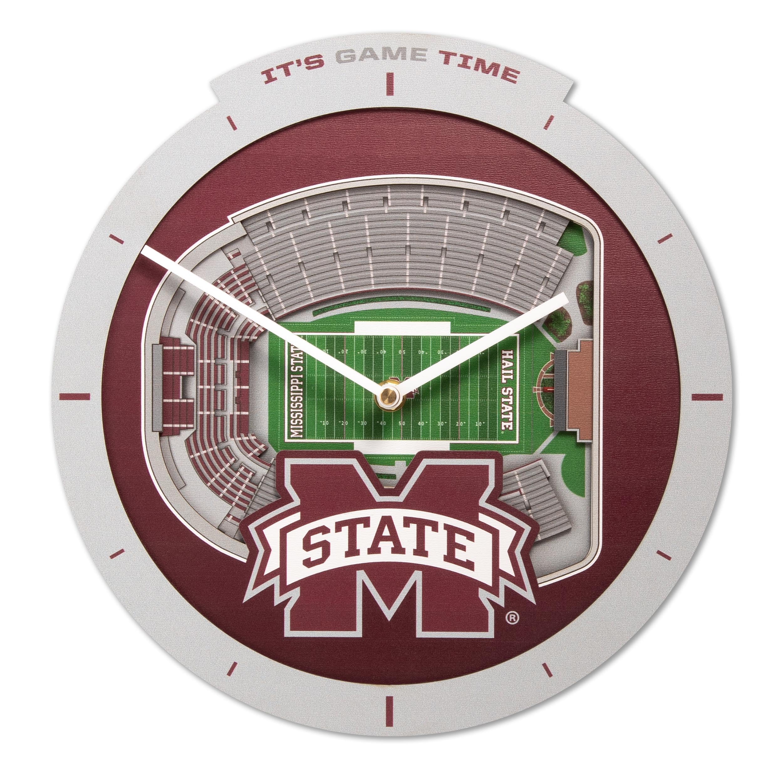 Mississippi State Bulldogs Stadium View Clock 1 Mississippi State Bulldogs Stadium View Clock