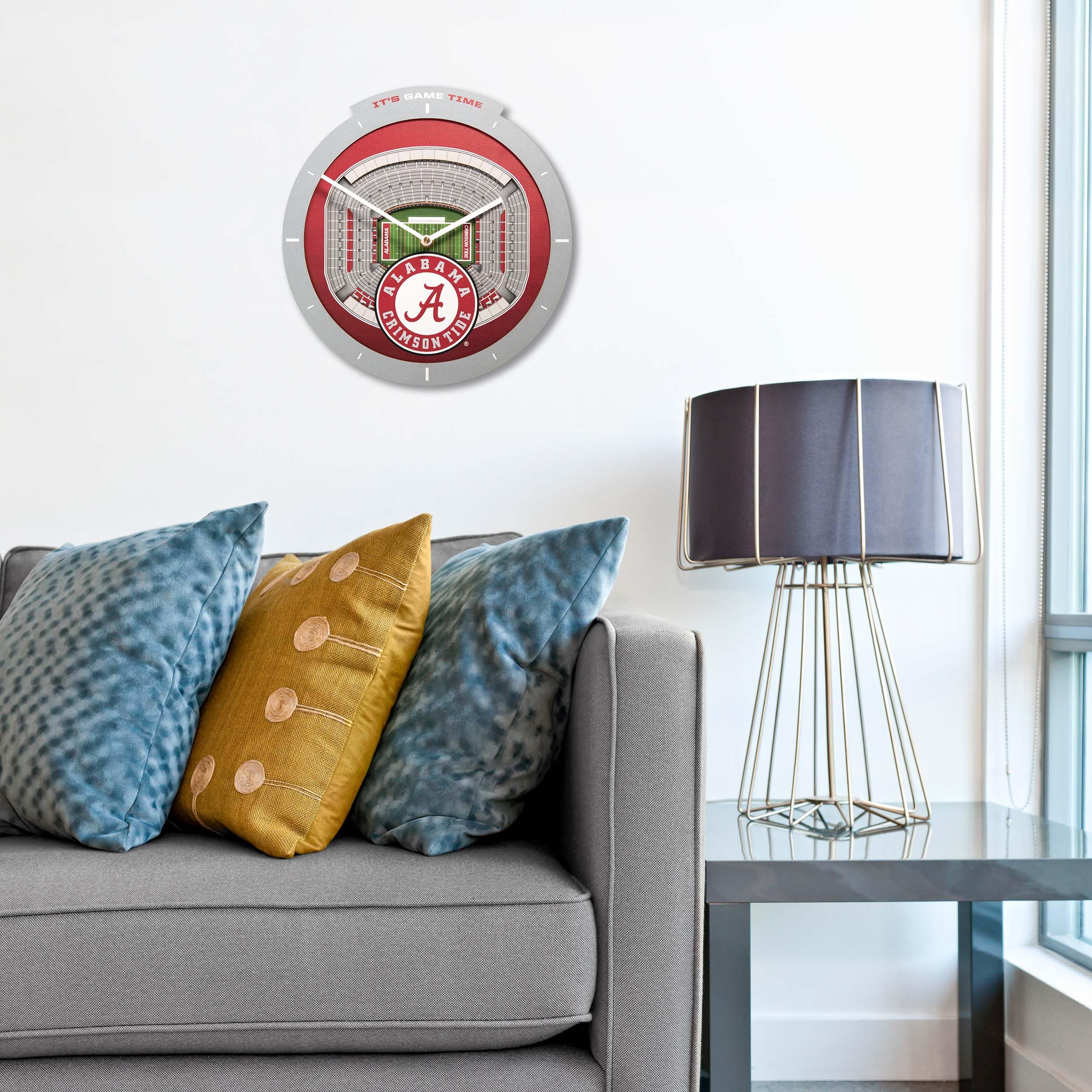 Alabama Crimson Tide Stadium View Clock 2 NCAA Alabama Crimson Tide StadiumView Clock