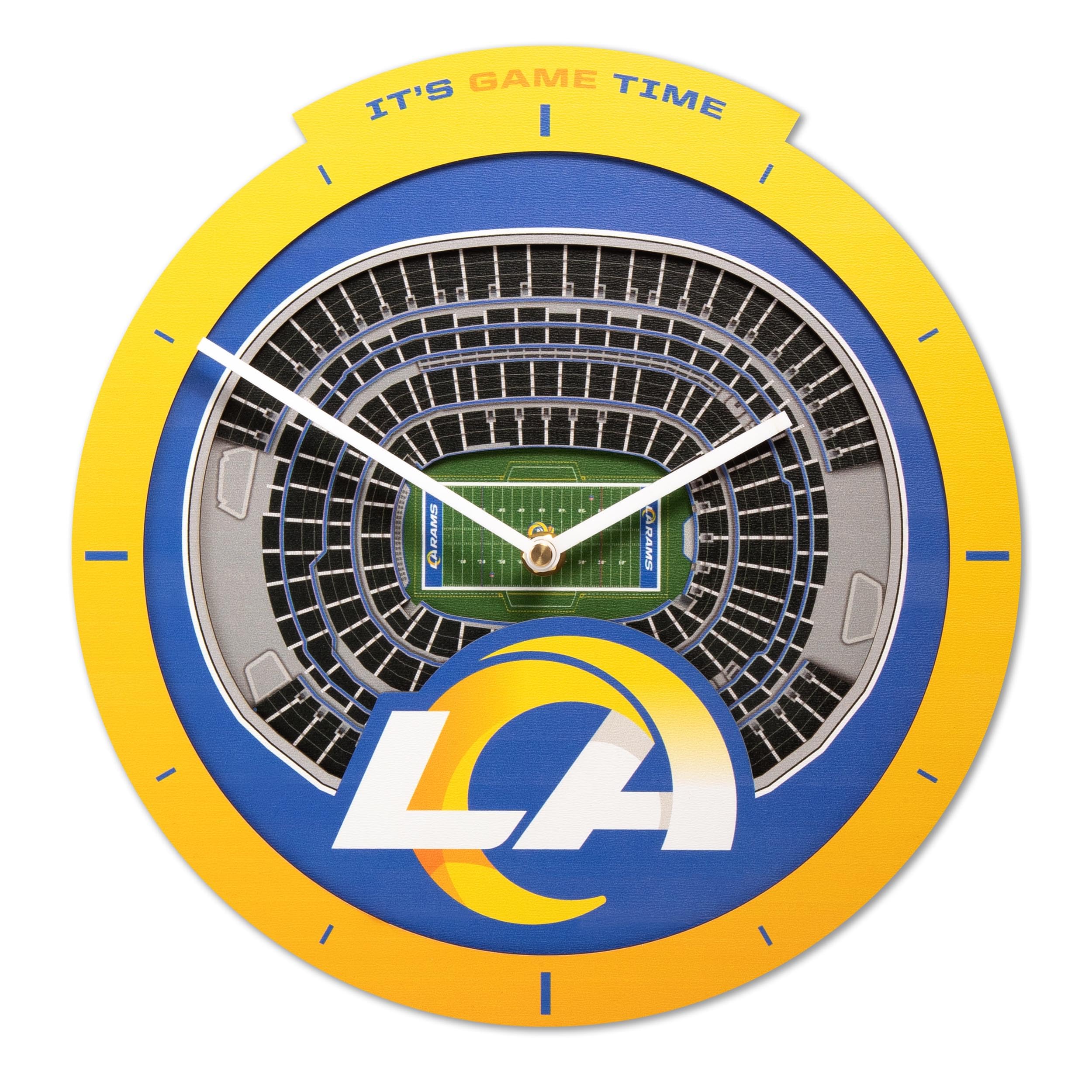 Unique Los Angeles Rams Stadium View Clock