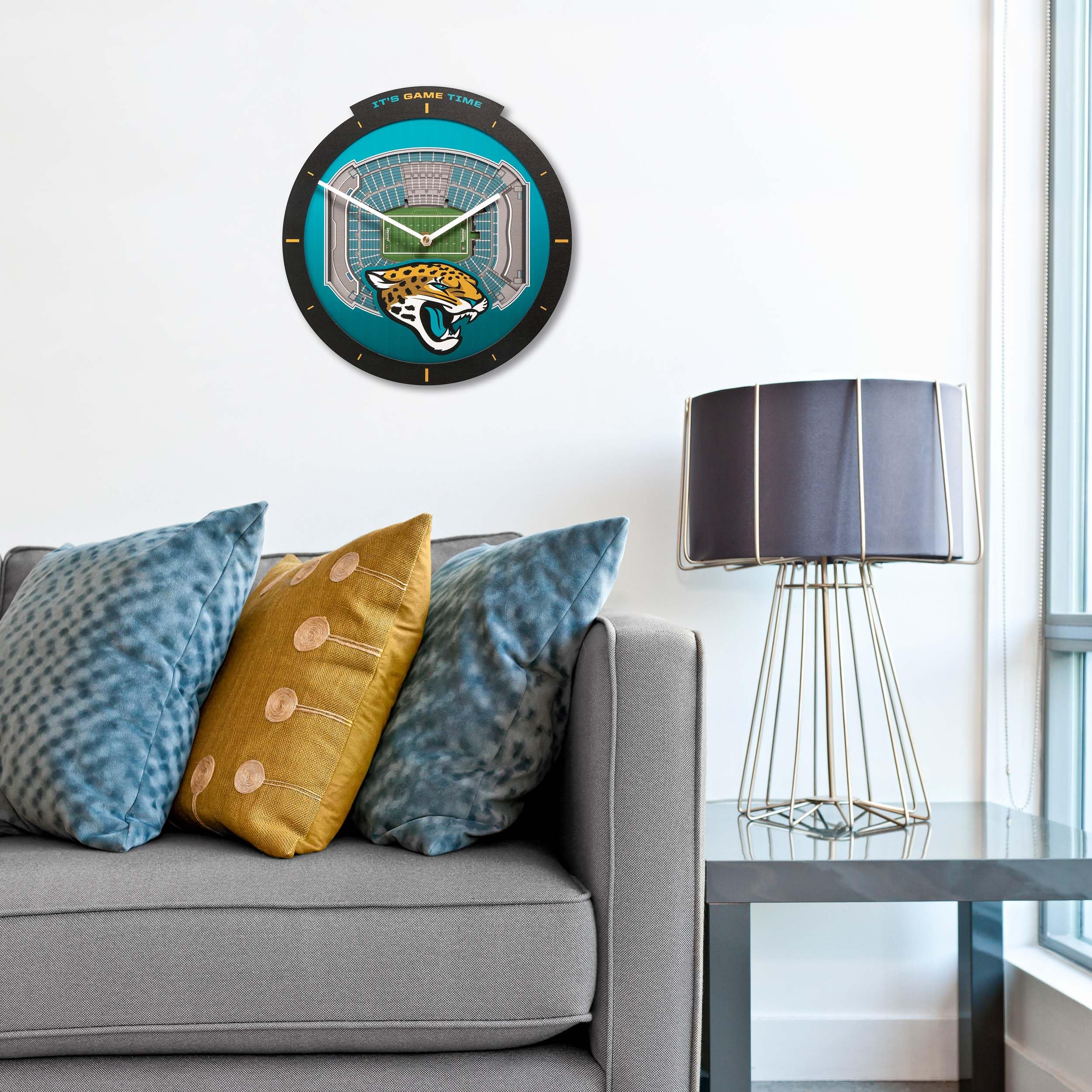 Unique Jacksonville Jaguars Stadium View Clock 2 Unique Jacksonville Jaguars Stadium View Clock - Image 2