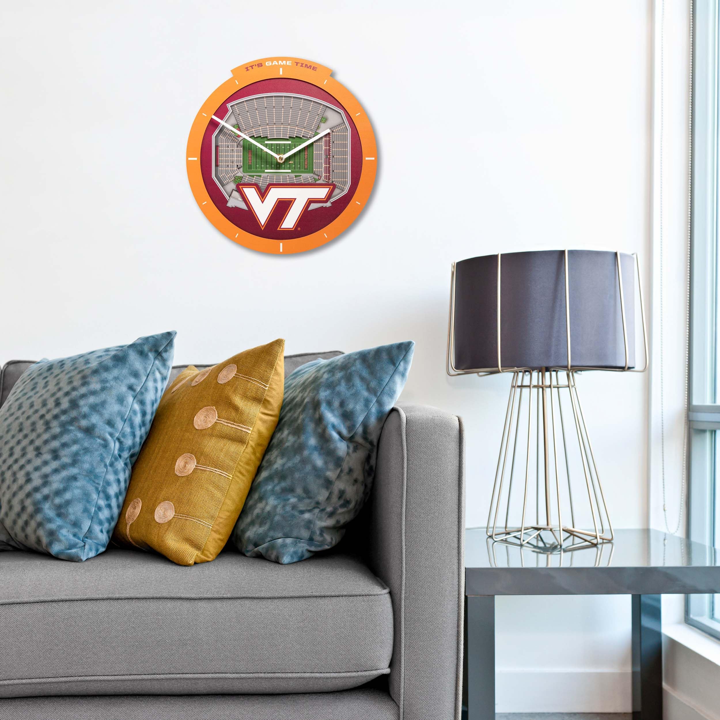 Virginia Tech Hokies Stadium View Clock 2 Virginia Tech Hokies Stadium View Clock - Image 2