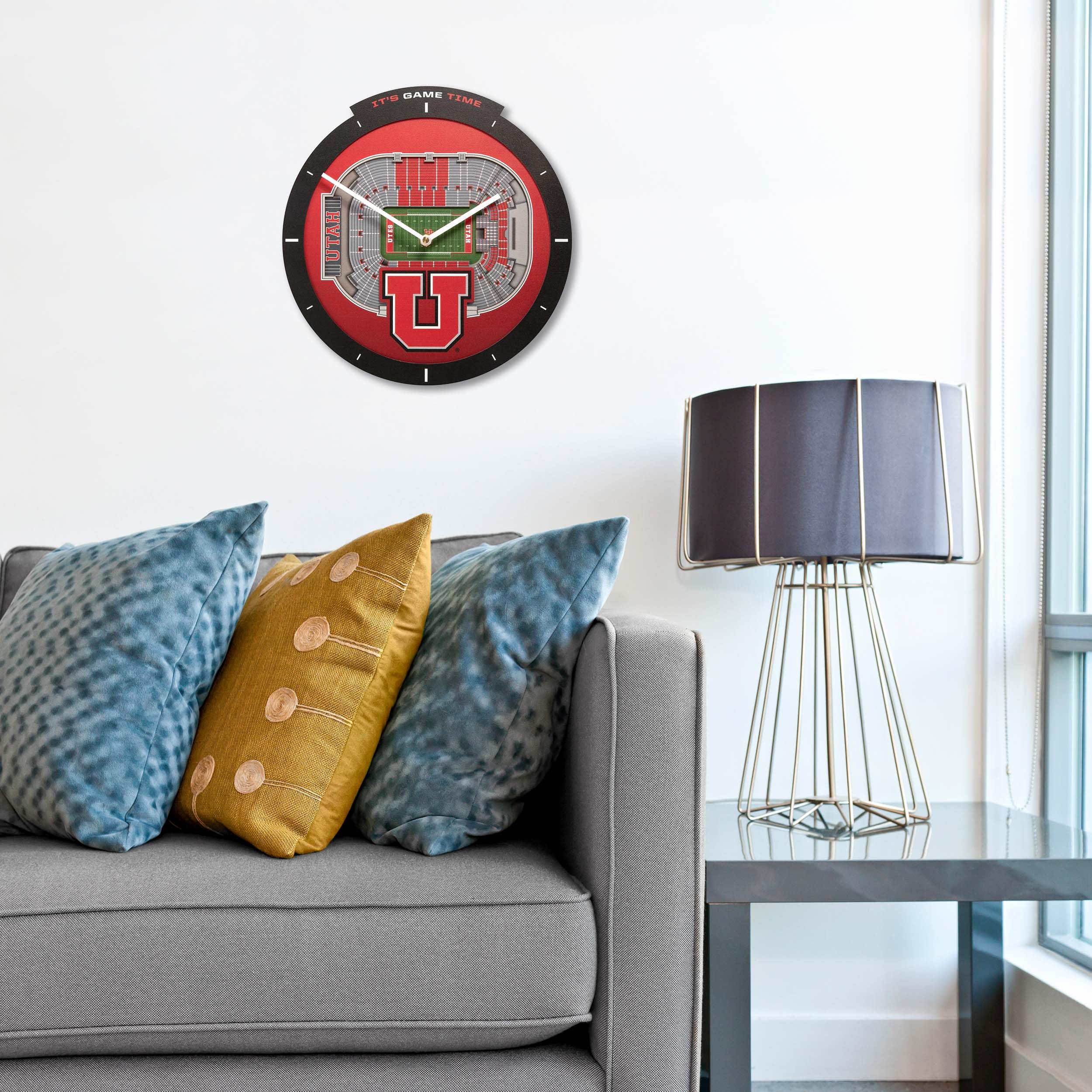 Utah Utes Stadium View Clock 2 Utah Utes Stadium View Clock - Image 2